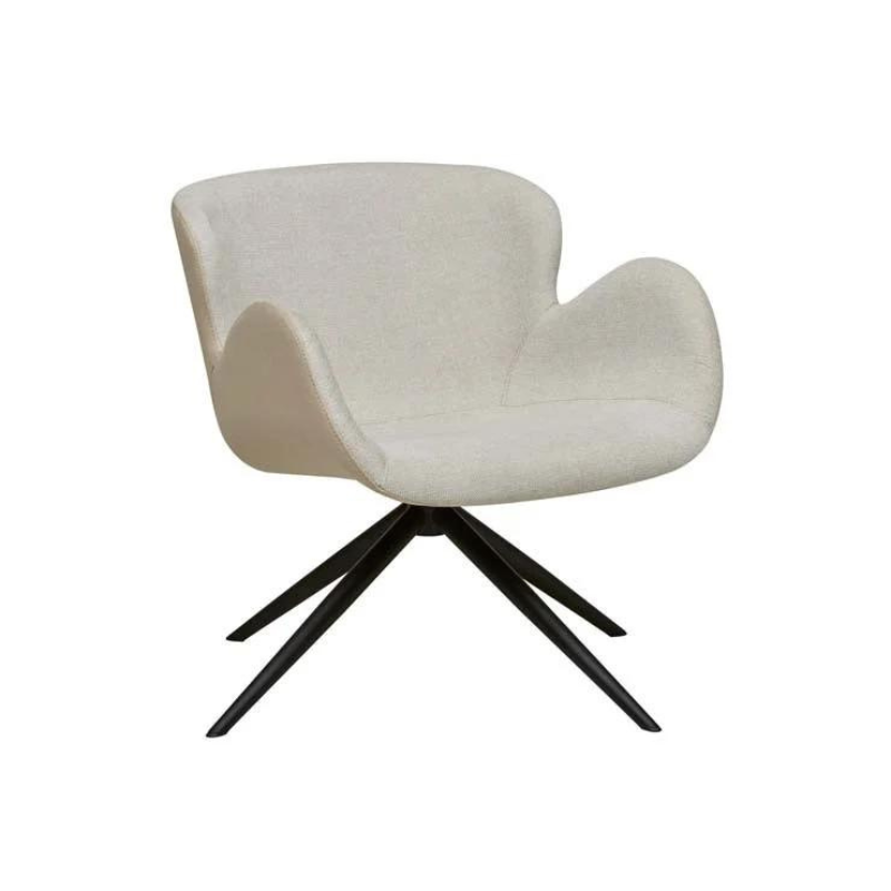 Astrid Swivel Arm Chair - Seashell/Soft beige