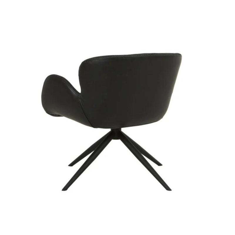 Astrid Swivel Arm Chair - Lead Speckle/Black