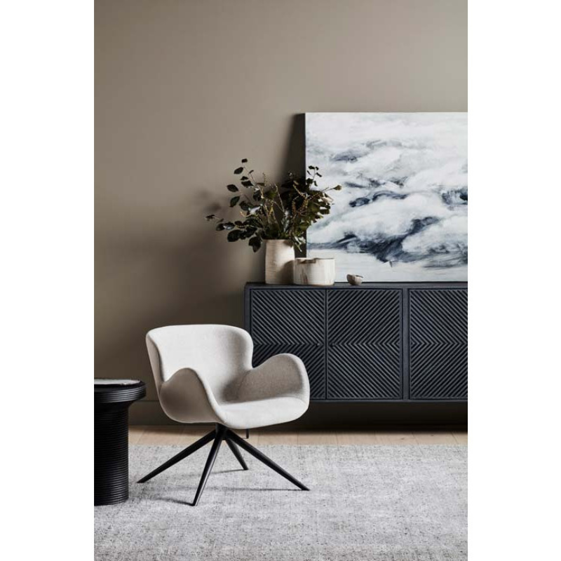 Astrid Swivel Arm Chair - Seashell/Soft beige