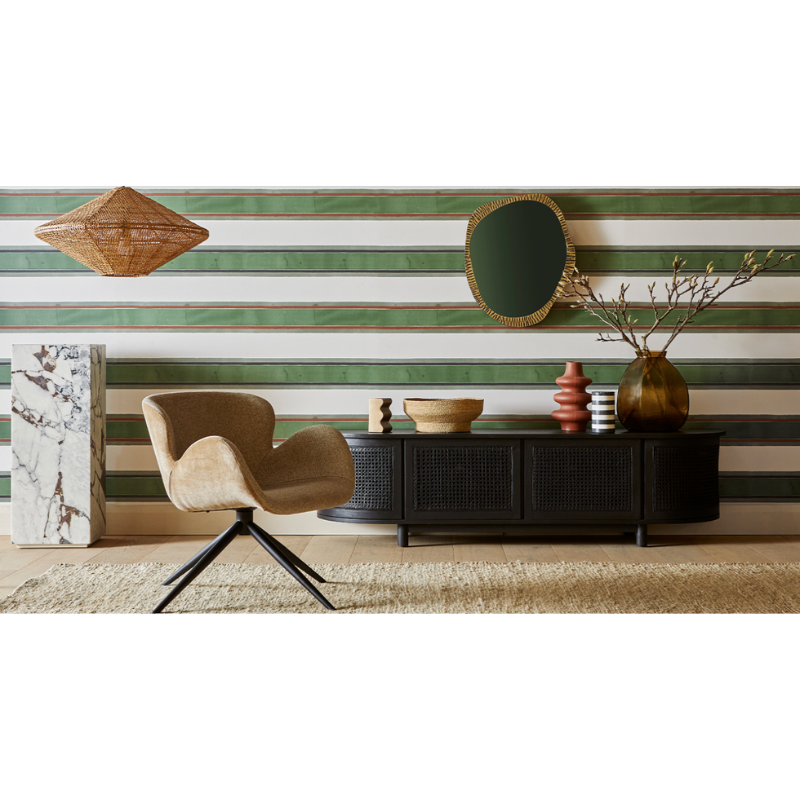 Astrid Swivel Arm Chair - Lead Speckle/Black