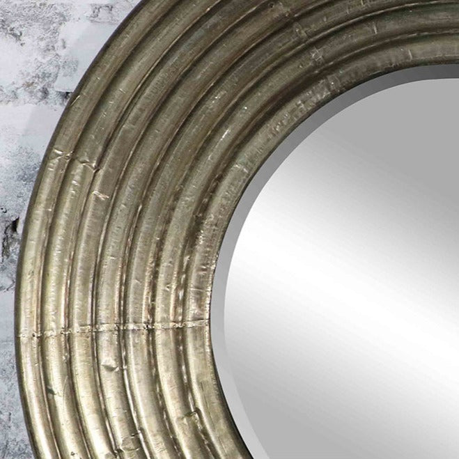 Lucius Wall Mirror - Aged Silver