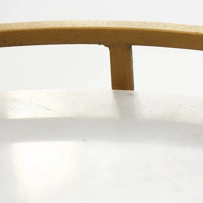 Round Serving Tray - Brass and Marble