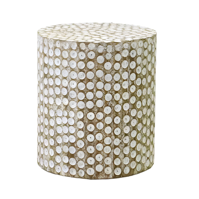 Dot Side Table - Distressed White