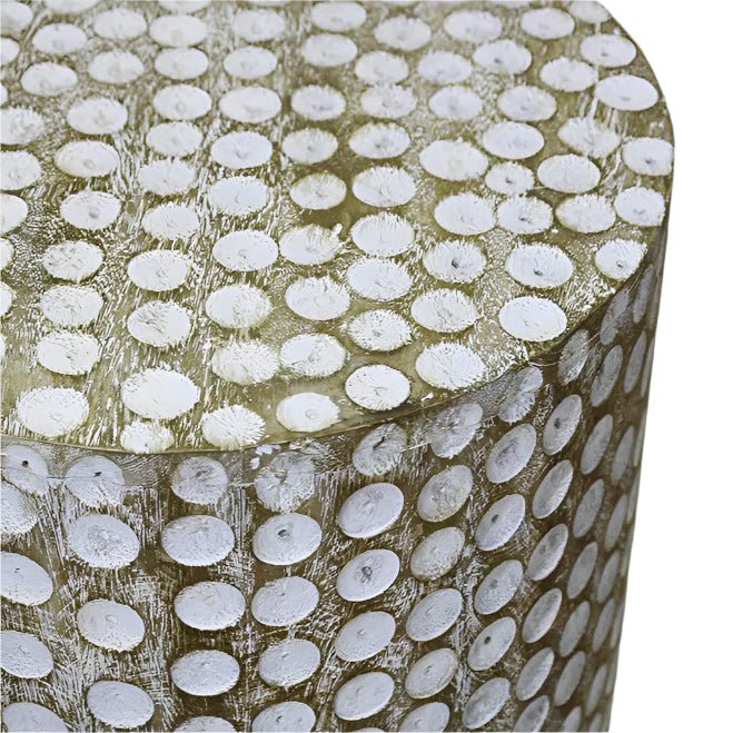 Dot Side Table - Distressed White