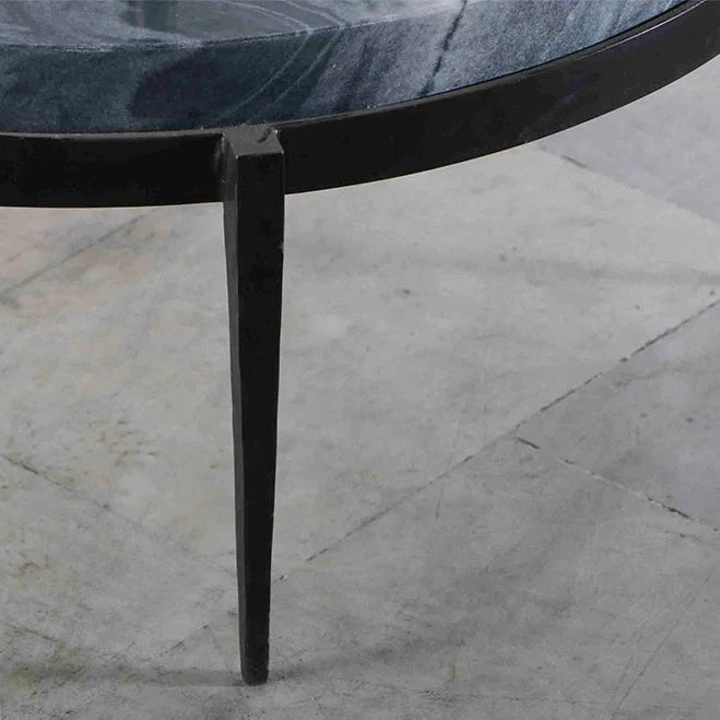 Tangent Large Coffee Table - Grey/Black Marble Top