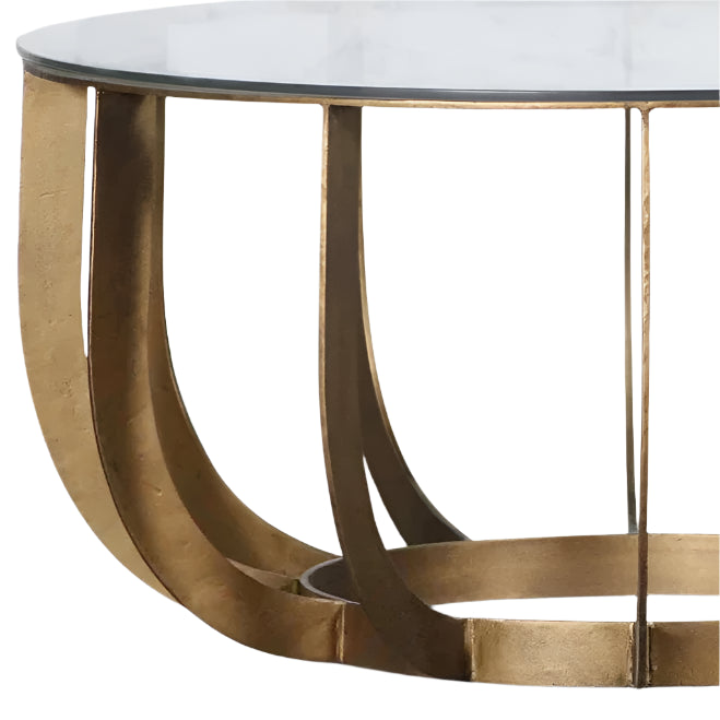Aeron Coffee Table – Brass Base