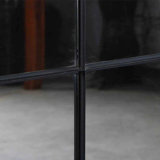 Loft Black Iron Floor Mirror – 18 block