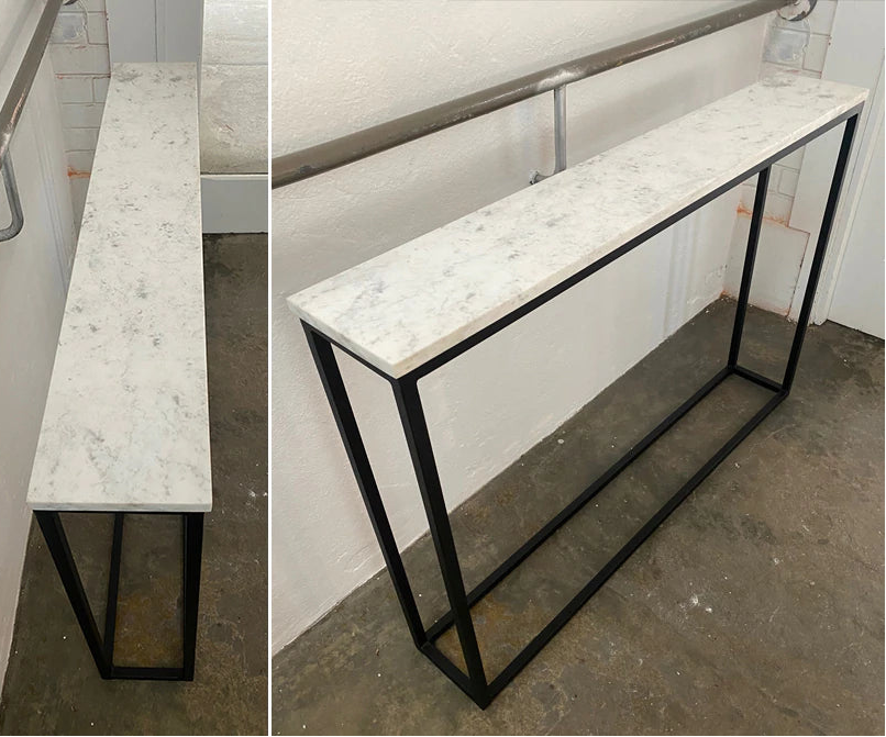 Franklin Console Table - White Marble Top