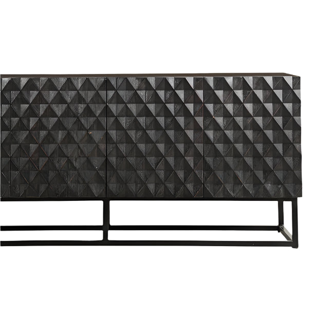 Basque Sideboard/Buffet Cabinet - Black/Dark Brown