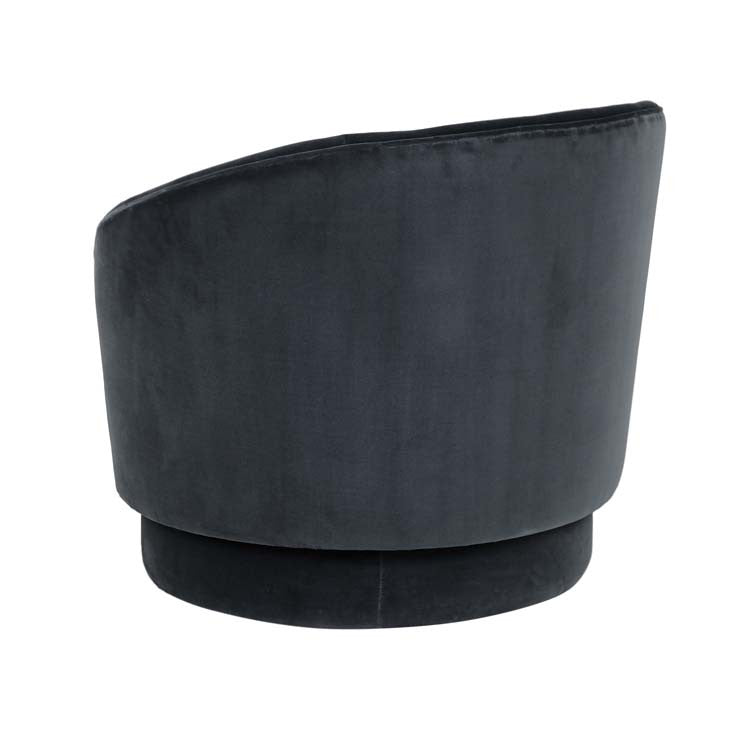 Luca Grand Swivel Occasional Chair - Blue Charcoal