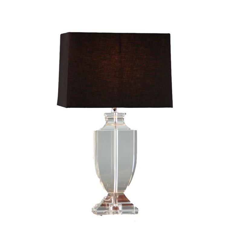 Crystal Urn Lamp - Black Shade