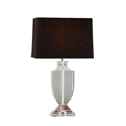 Crystal Urn Lamp - Black Shade