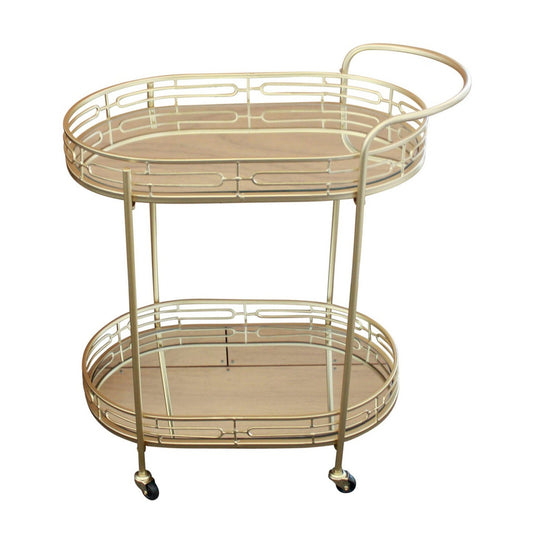 Gatsby Oval Drinks Trolley - Gold