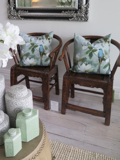 Antique Asian Horseshoe Chairs - Pair