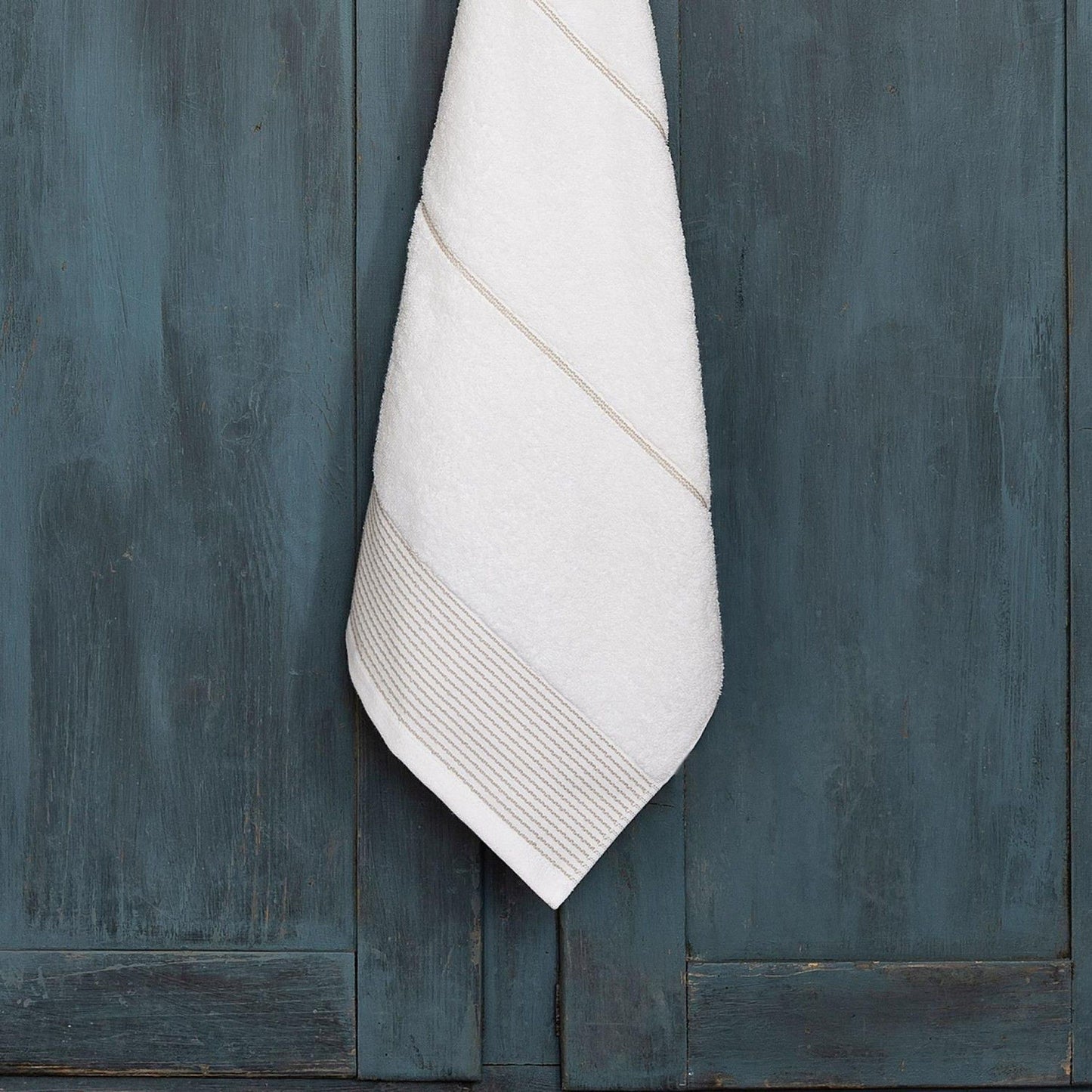 Sorema Lane Towel Set - White and Taupe