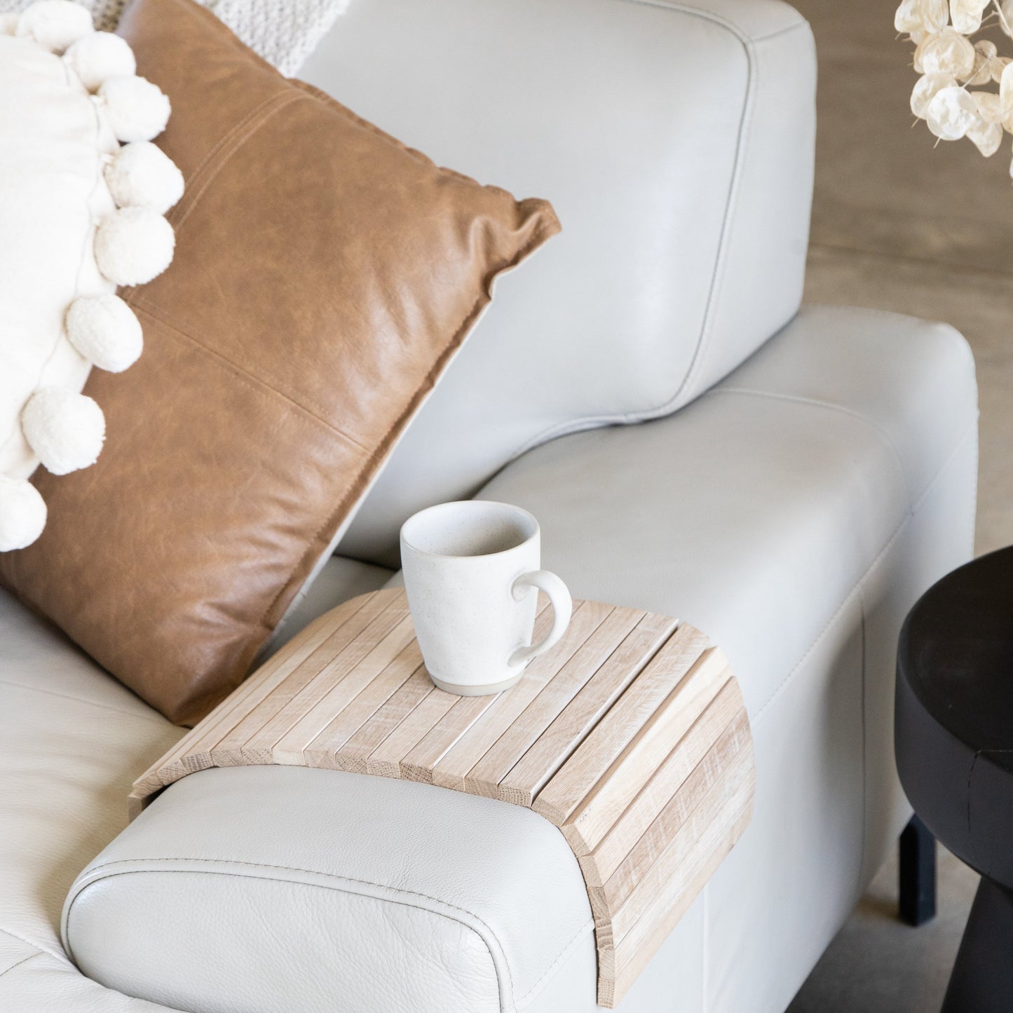 Armrest Side Tray - Natural Oak