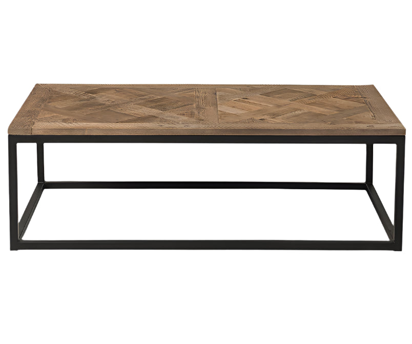 Parquet Top Coffee Table - Large