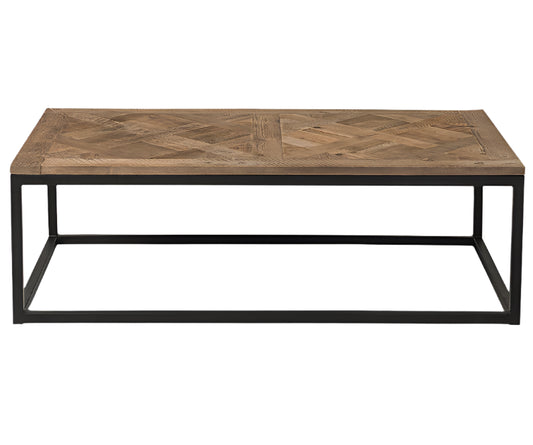 Parquet Top Coffee Table - Large