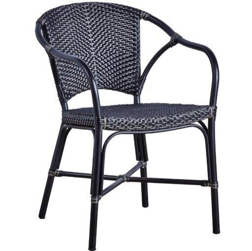 Valencia Exterior Arm Chair - Black