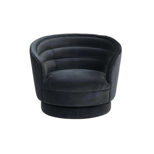 Luca Grand Swivel Occasional Chair - Blue Charcoal