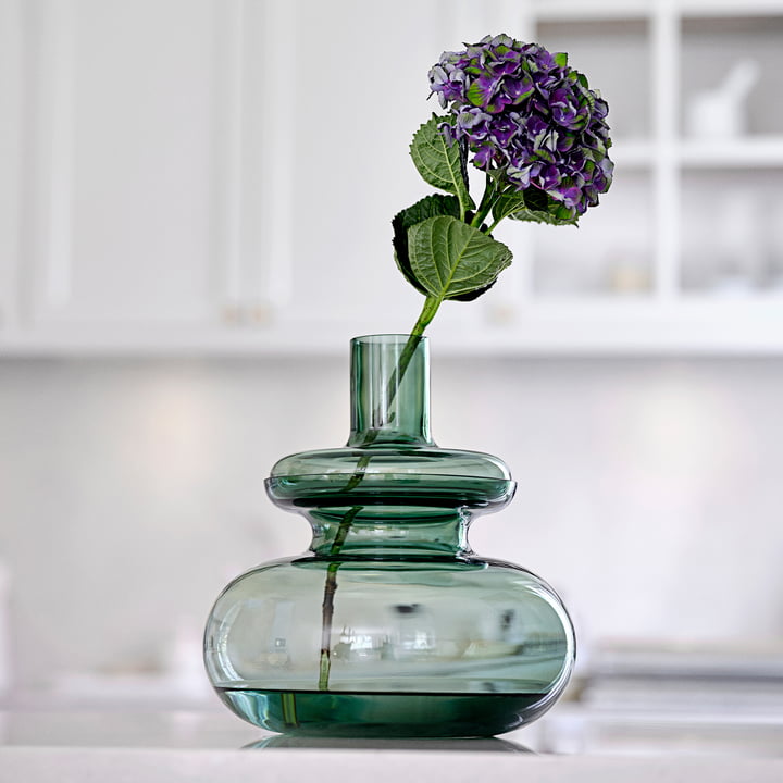 INU Small Glass Vase - Moss Green