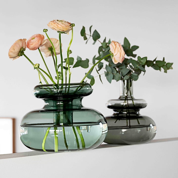 INU Small Glass Vase - Moss Green