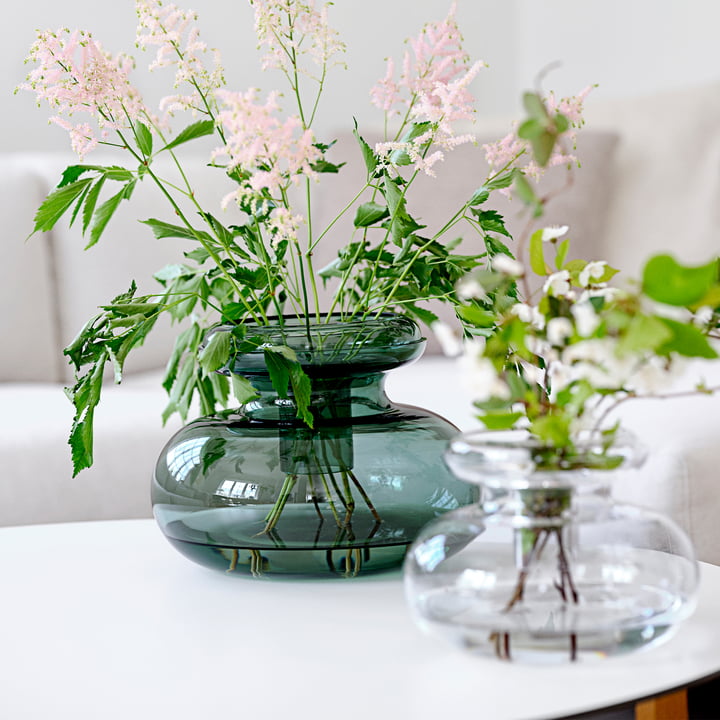 INU Small Glass Vase - Moss Green