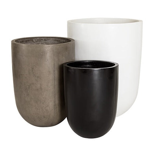 Kandara Tall Outdoor Planters - Black (3 Sizes)
