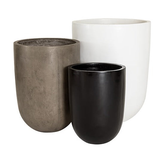 Kandara Tall Outdoor Planters - Weathered Cement (3 Sizes)