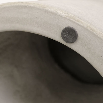 Round Outdoor Stool/Side Table - Weathered Cement