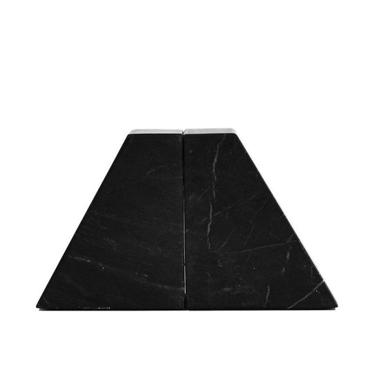 Marble Bookends Pair - Black