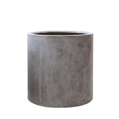 Mikonui Cylinder Outdoor Planter - Weathered Cement (3 Sizes)