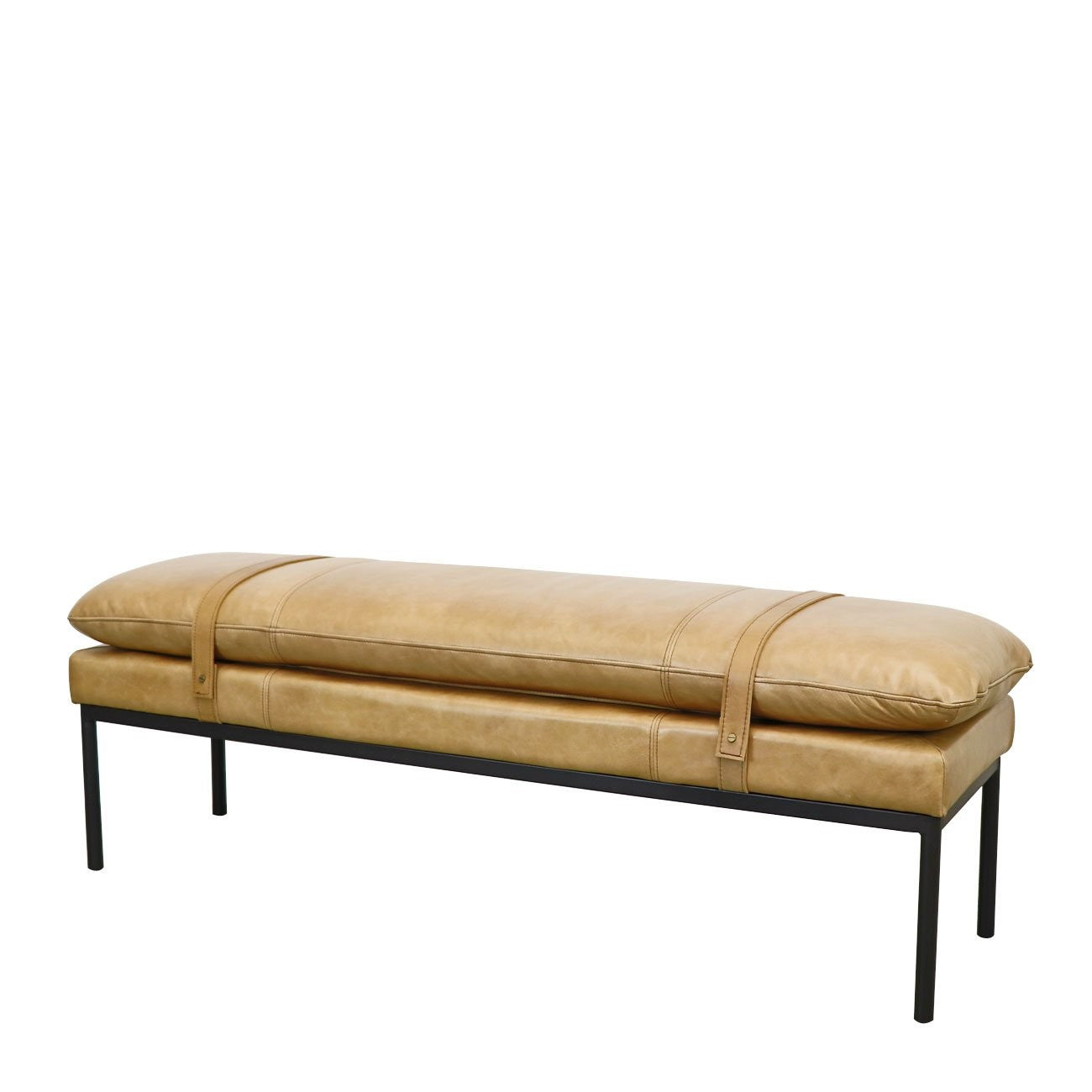 Baxter Ottoman/Bench Seat - Tan Leather