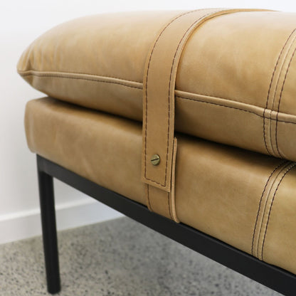 Baxter Ottoman/Bench Seat - Tan Leather