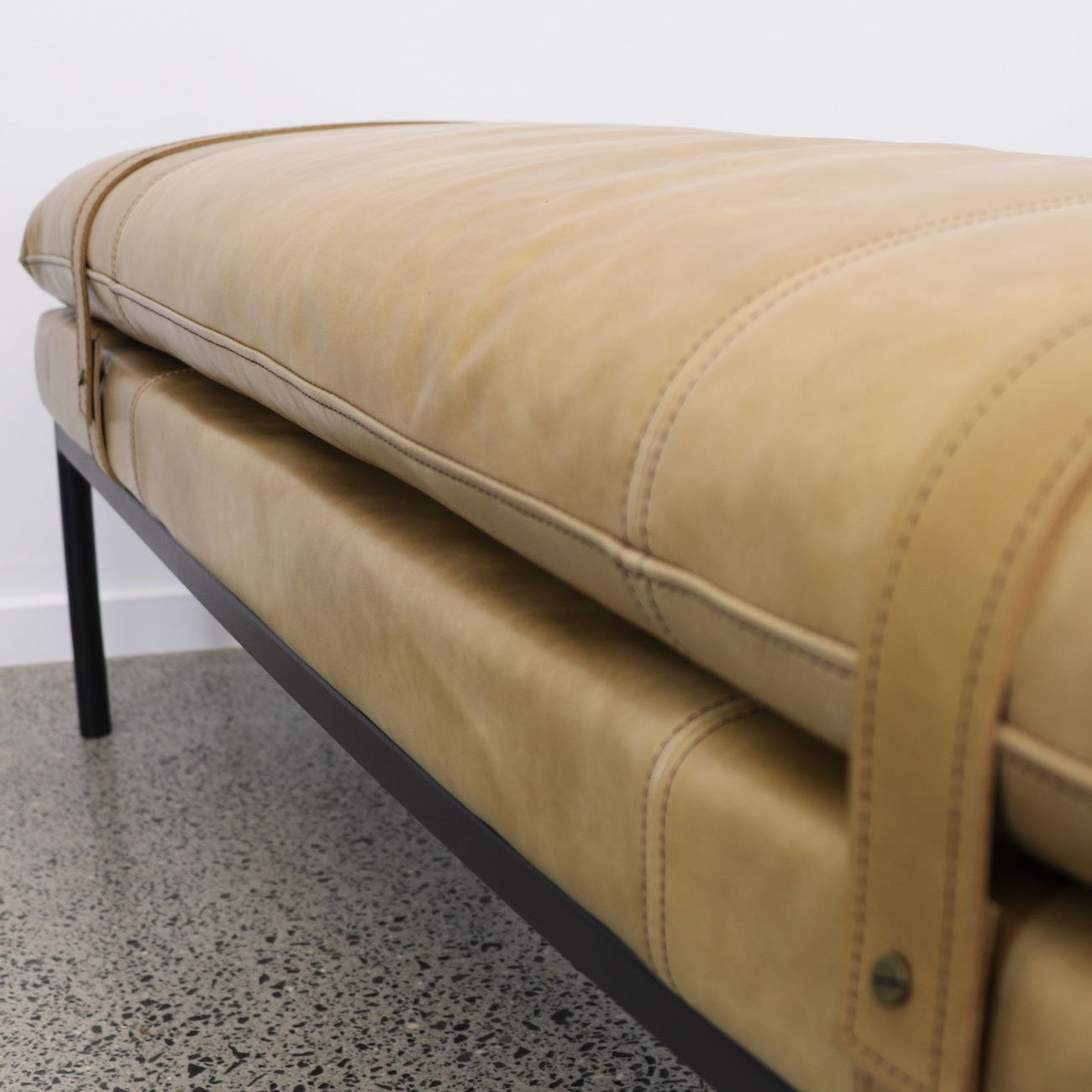 Baxter Ottoman/Bench Seat - Tan Leather