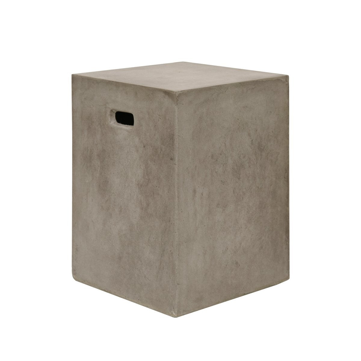 Concrete cube stool on a white background