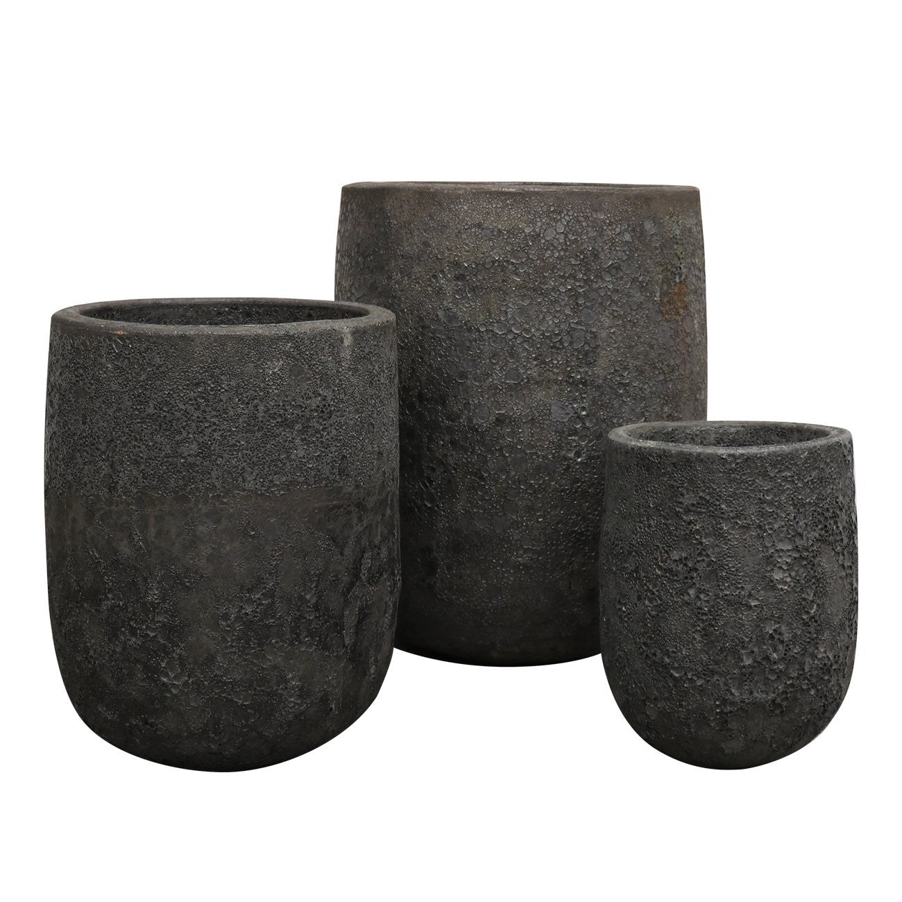 Kandara Outdoor Planter - Granite Lava Finish (3 Sizes)