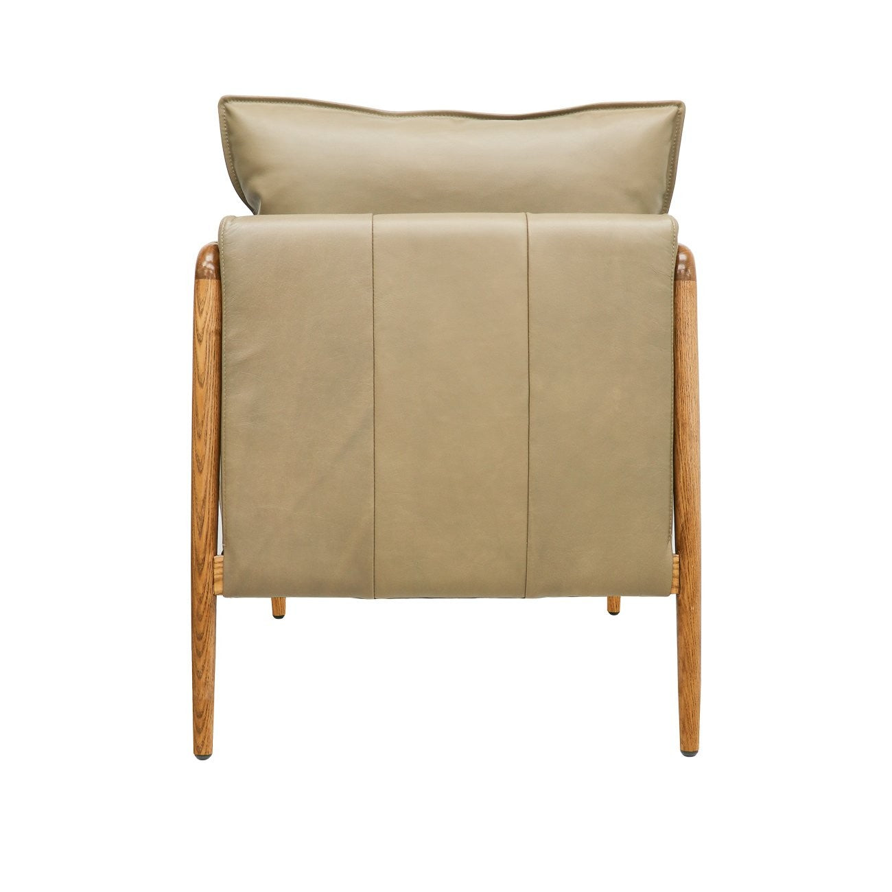 Saddle Occasional Chair - Beige Leather