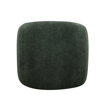 Green swivel armchair on a white background