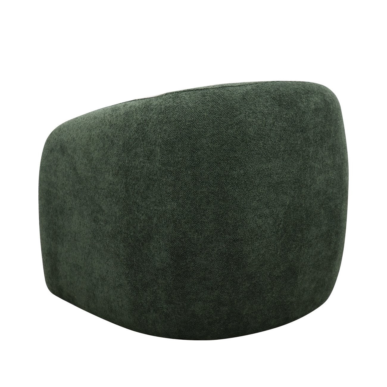 Green swivel armchair on a white background