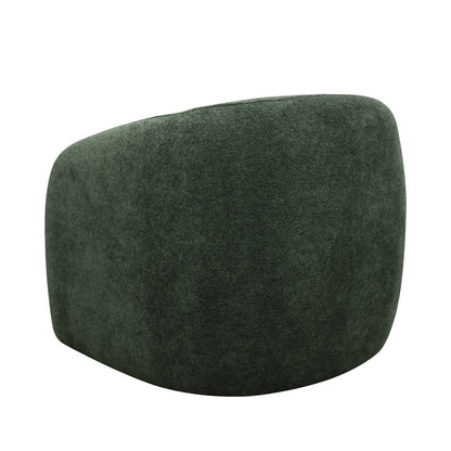 Green swivel armchair on a white background