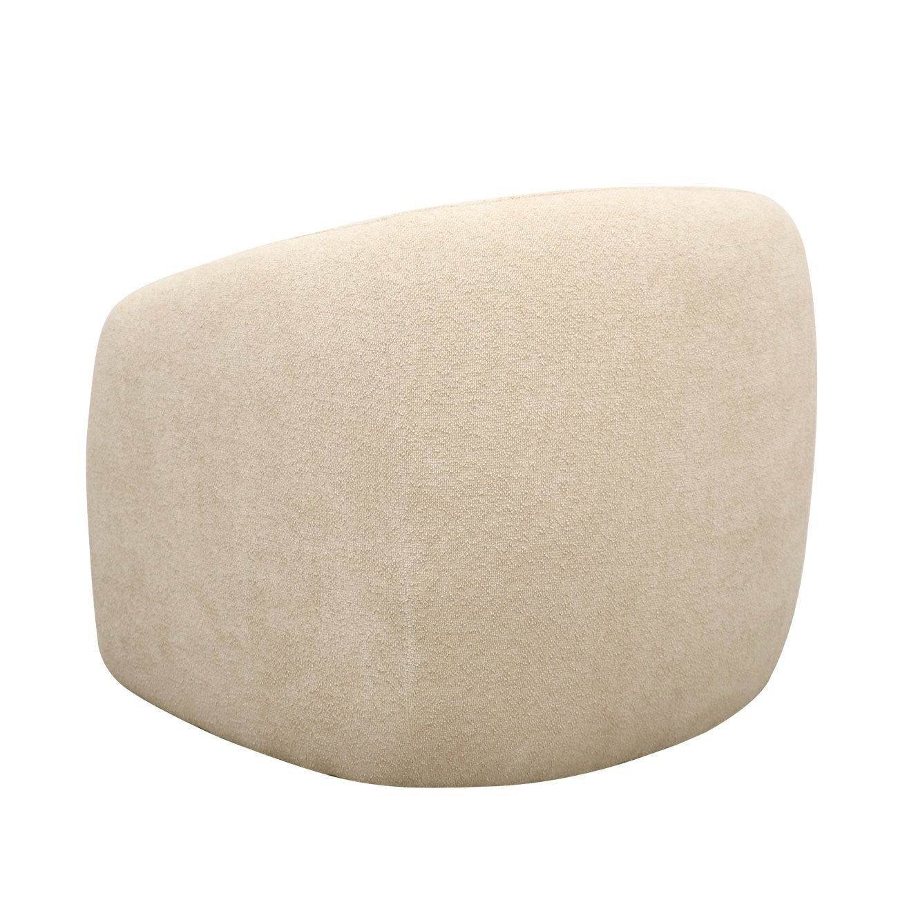 Natural swivel armchair on a white background