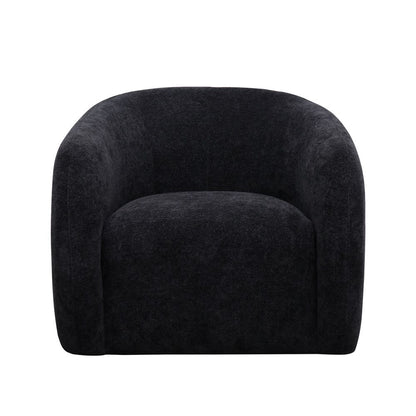 Black swivel armchair on a white background
