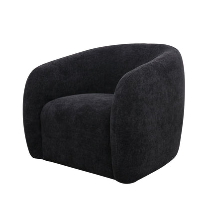 Black swivel armchair on a white background