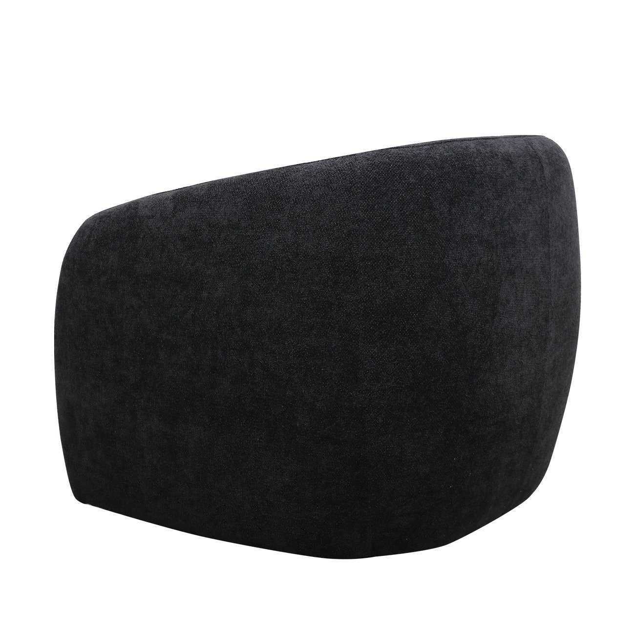 Black swivel armchair on a white background