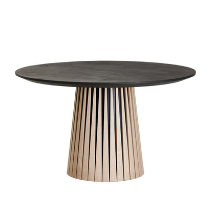 Arcadia Round Dining Table - Black & Light Grey