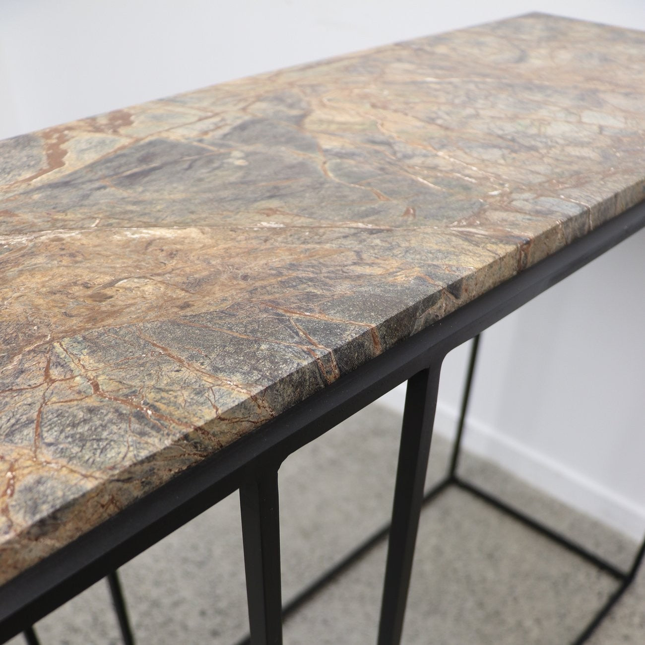 Dion Console Table - Forest Marble Top