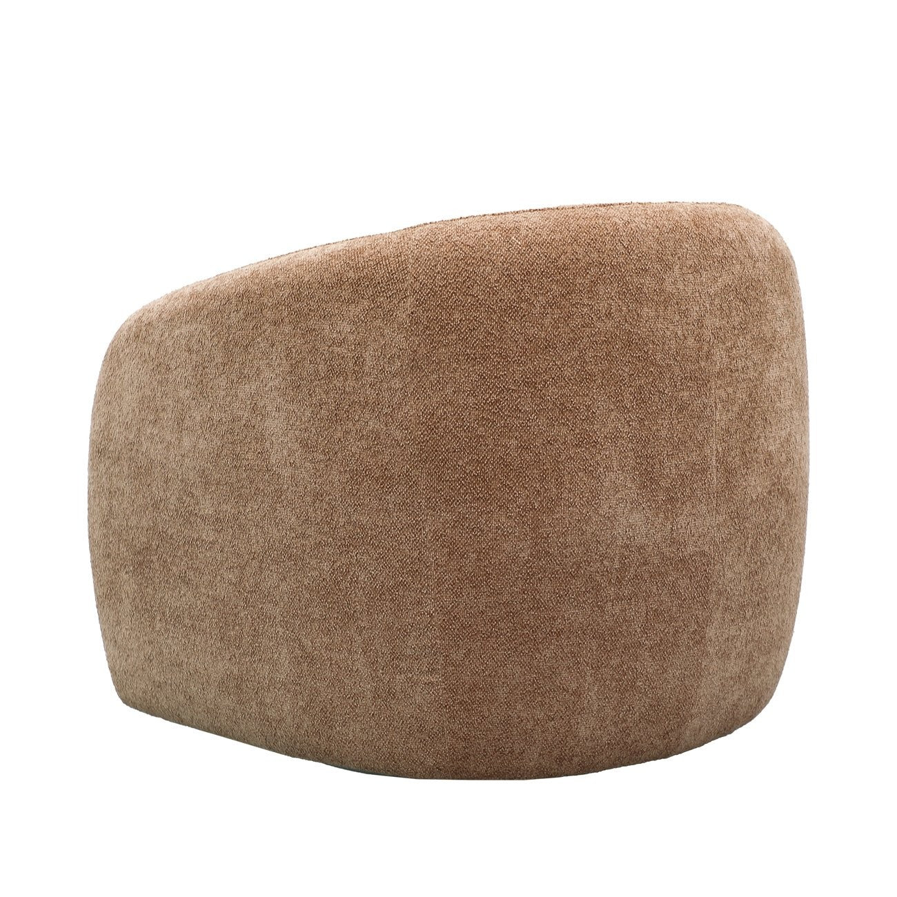 Caramel swivel armchair on a white background