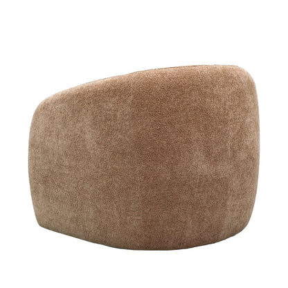 Caramel swivel armchair on a white background