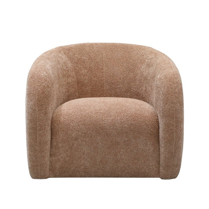 Caramel swivel armchair on a white background